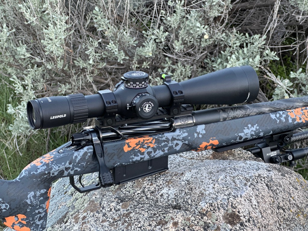 Close-up of the Rifle Raffle scope and action area.